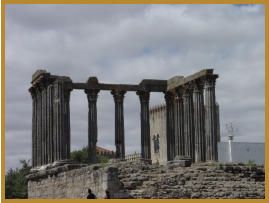Le temple de Diane à Evora